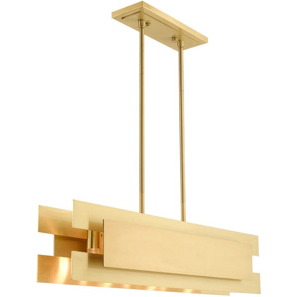 HomeRoots Four Light Dimmable Chandelier - Modern Cylinder Fixture with Chic Shades for Stylish Home Ambiance 687180