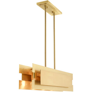 HomeRoots Four Light Dimmable Chandelier - Modern Cylinder Fixture with Chic Shades for Stylish Home Ambiance 687180