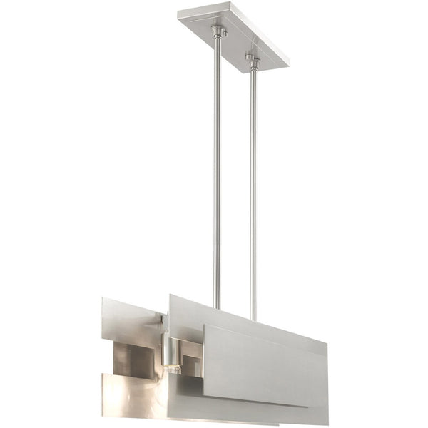 HomeRoots Four Light Dimmable Chandelier - Modern Cylindrical Shades for Stylish Ambiance in Any Space 687181