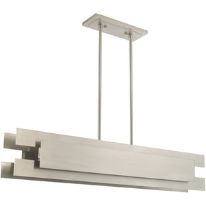 HomeRoots Five Light Dimmable Chandelier - Modern Cylindrical Shades for Elegant Ambiance & Versatile Style 687183