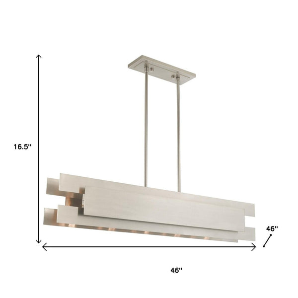 HomeRoots Five Light Dimmable Chandelier - Modern Cylindrical Shades for Elegant Ambiance & Versatile Style 687183