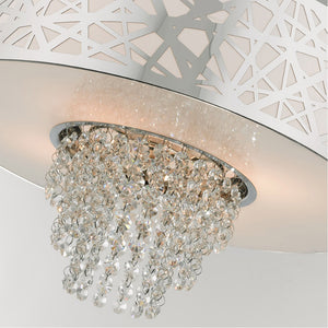 HomeRoots Four Light Dimmable Chandelier - Modern Cylinder Design with Steel Shades for Stylish Illumination 687184