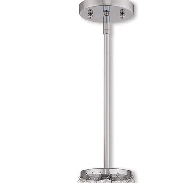 HomeRoots Four Light Dimmable Chandelier - Modern Cylinder Design with Steel Shades for Stylish Illumination 687184