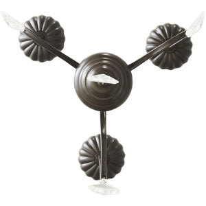 HomeRoots Three Light Dimmable Chandelier – Modern Cylinder Shades, Steel Frame, Ideal for Stylish Spaces 687187