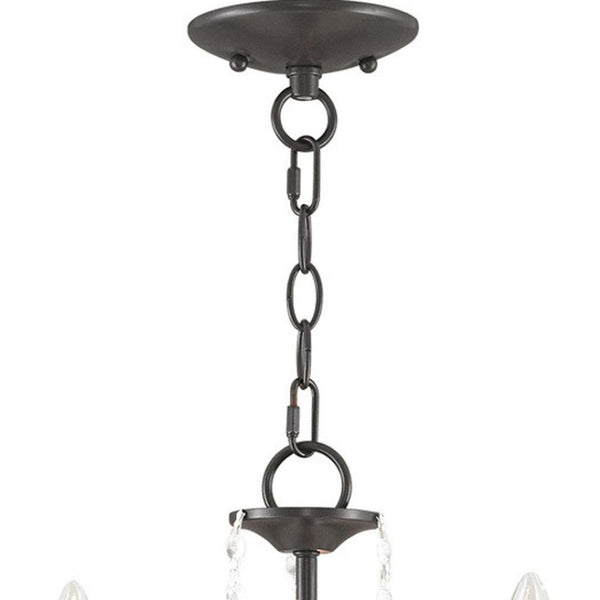 HomeRoots Three Light Dimmable Chandelier – Modern Cylinder Shades, Steel Frame, Ideal for Stylish Spaces 687187