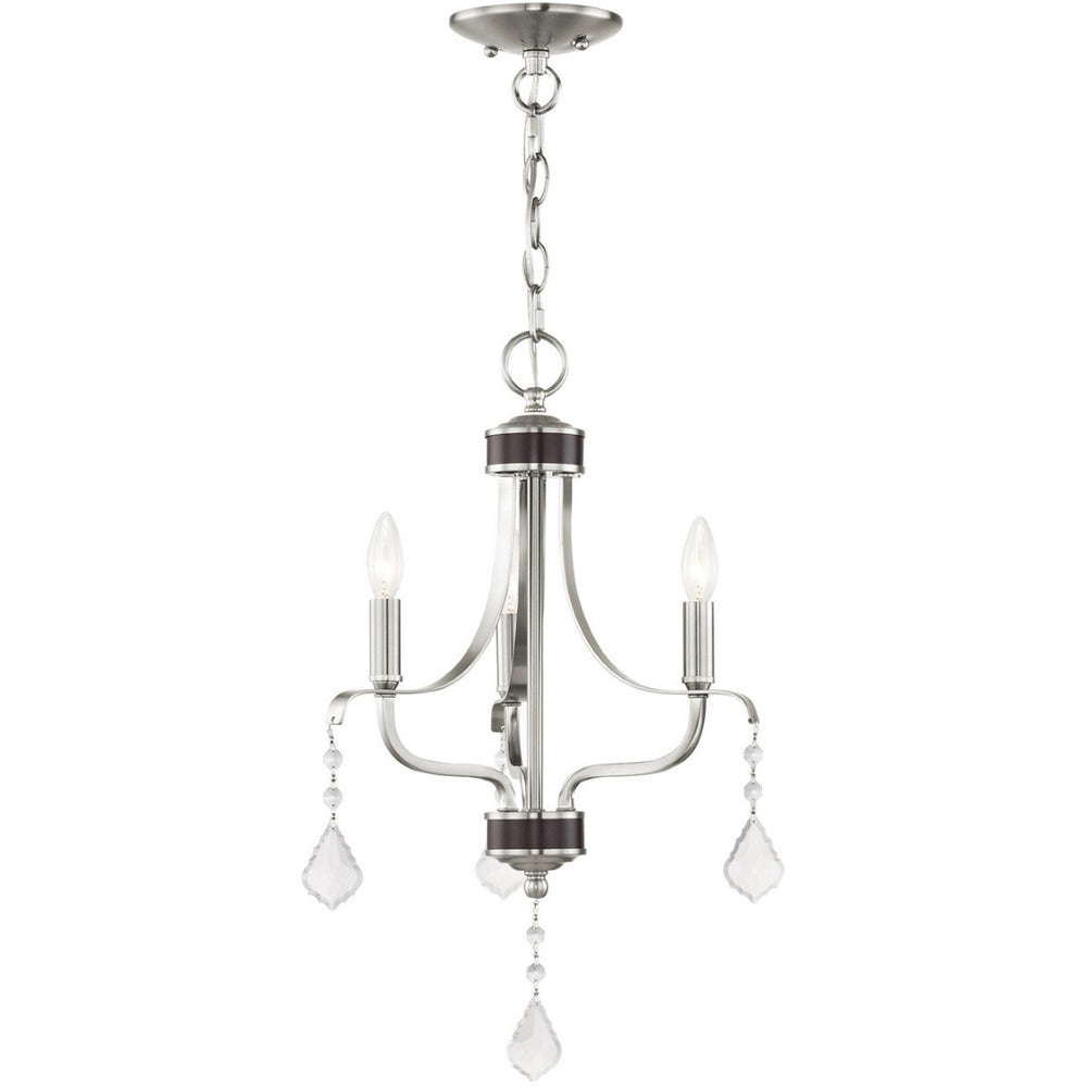 HomeRoots Three Light Dimmable Chandelier - Elegant Cylindrical Design for Modern Spaces with Adjustable Brightness 687190