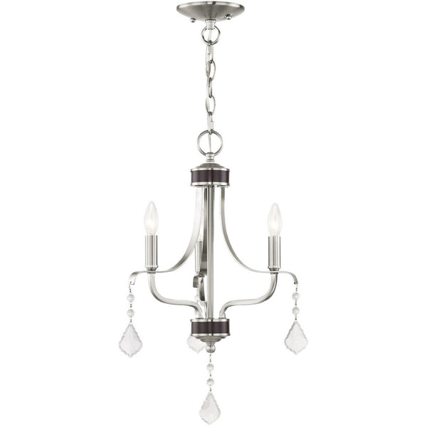 HomeRoots Three Light Dimmable Chandelier - Elegant Cylindrical Design for Modern Spaces with Adjustable Brightness 687190