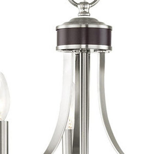 HomeRoots Three Light Dimmable Chandelier - Elegant Cylindrical Design for Modern Spaces with Adjustable Brightness 687190