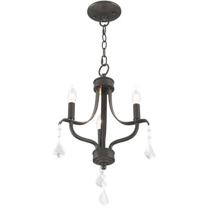 HomeRoots Nickel Three-Light Dimmable Chandelier with Clear Cylinder Shades for Modern Elegance & Ambiance 687191