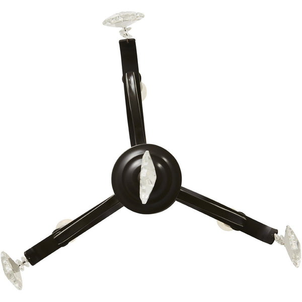 HomeRoots Nickel Three-Light Dimmable Chandelier with Clear Cylinder Shades for Modern Elegance & Ambiance 687191