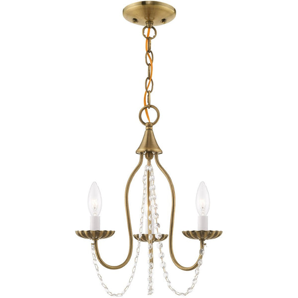 HomeRoots Three Light Dimmable Chandelier with Cylinder Shades for Modern Dining Rooms and Living Spaces 687194