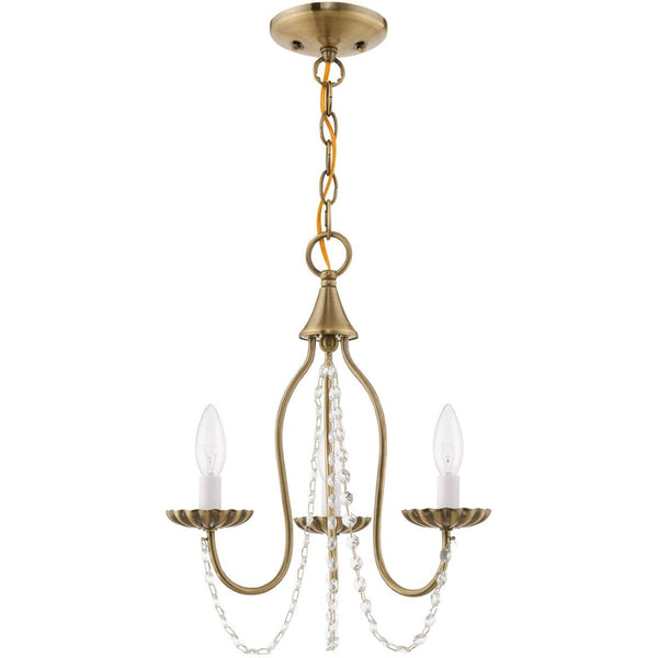 HomeRoots Three Light Dimmable Chandelier with Cylinder Shades for Modern Dining Rooms and Living Spaces 687194