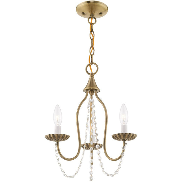HomeRoots Three Light Dimmable Chandelier with Cylinder Shades for Modern Dining Rooms and Living Spaces 687194