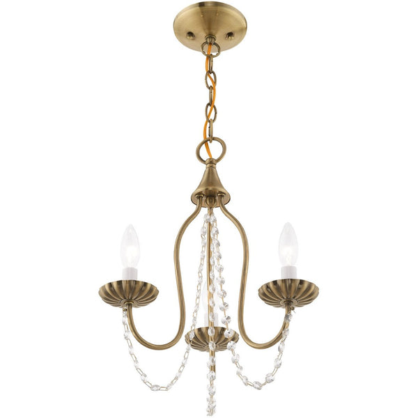 HomeRoots Three Light Dimmable Chandelier with Cylinder Shades for Modern Dining Rooms and Living Spaces 687194