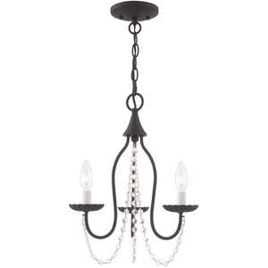 HomeRoots Black Modern Three-Light Dimmable Chandelier with Cylindrical Shades for Stylish Lighting Decor 687195