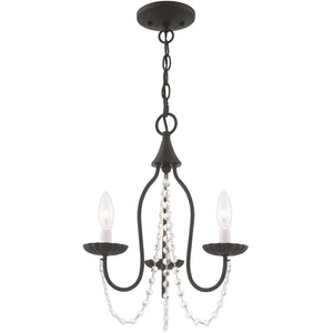 HomeRoots Black Modern Three-Light Dimmable Chandelier with Cylindrical Shades for Stylish Lighting Decor 687195