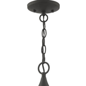 HomeRoots Black Modern Three-Light Dimmable Chandelier with Cylindrical Shades for Stylish Lighting Decor 687195