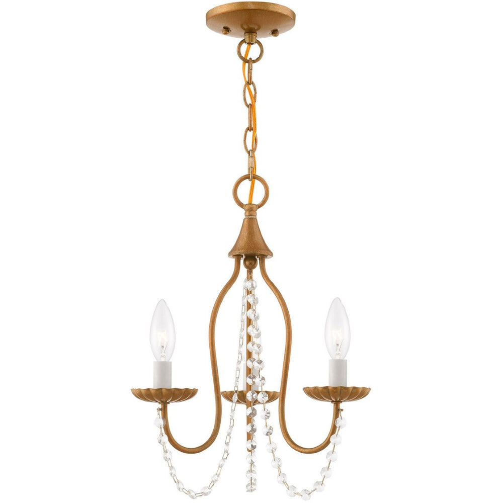HomeRoots Three Light Dimmable Chandelier with Sleek Shades - Stylish Adjustable Lighting for Any Space 687196