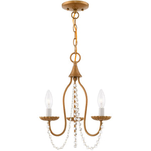 HomeRoots Three Light Dimmable Chandelier with Sleek Shades - Stylish Adjustable Lighting for Any Space 687196