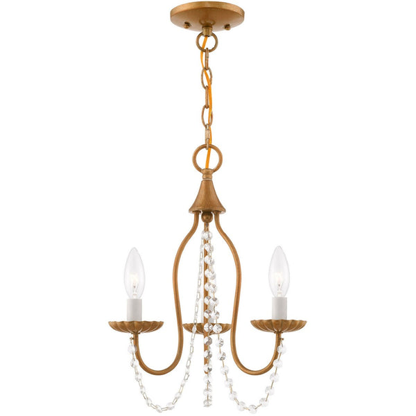 HomeRoots Three Light Dimmable Chandelier with Sleek Shades - Stylish Adjustable Lighting for Any Space 687196
