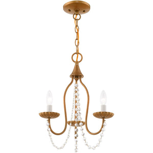HomeRoots Three Light Dimmable Chandelier with Sleek Shades - Stylish Adjustable Lighting for Any Space 687196