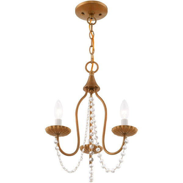 HomeRoots Three Light Dimmable Chandelier with Sleek Shades - Stylish Adjustable Lighting for Any Space 687196