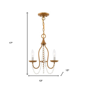HomeRoots Three Light Dimmable Chandelier with Sleek Shades - Stylish Adjustable Lighting for Any Space 687196