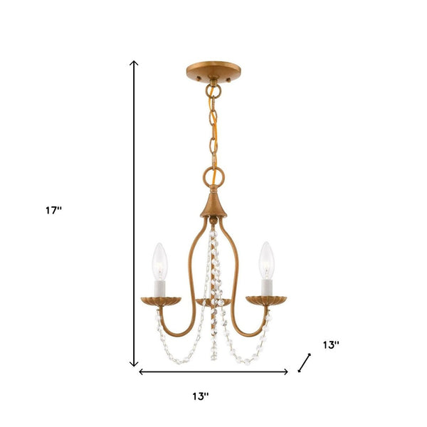 HomeRoots Three Light Dimmable Chandelier with Sleek Shades - Stylish Adjustable Lighting for Any Space 687196