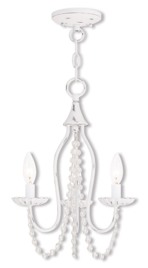 HomeRoots White Modern Dimmable Three-Light Metal Chandelier with Sleek Cylinder Shades for Elegant Spaces 687197