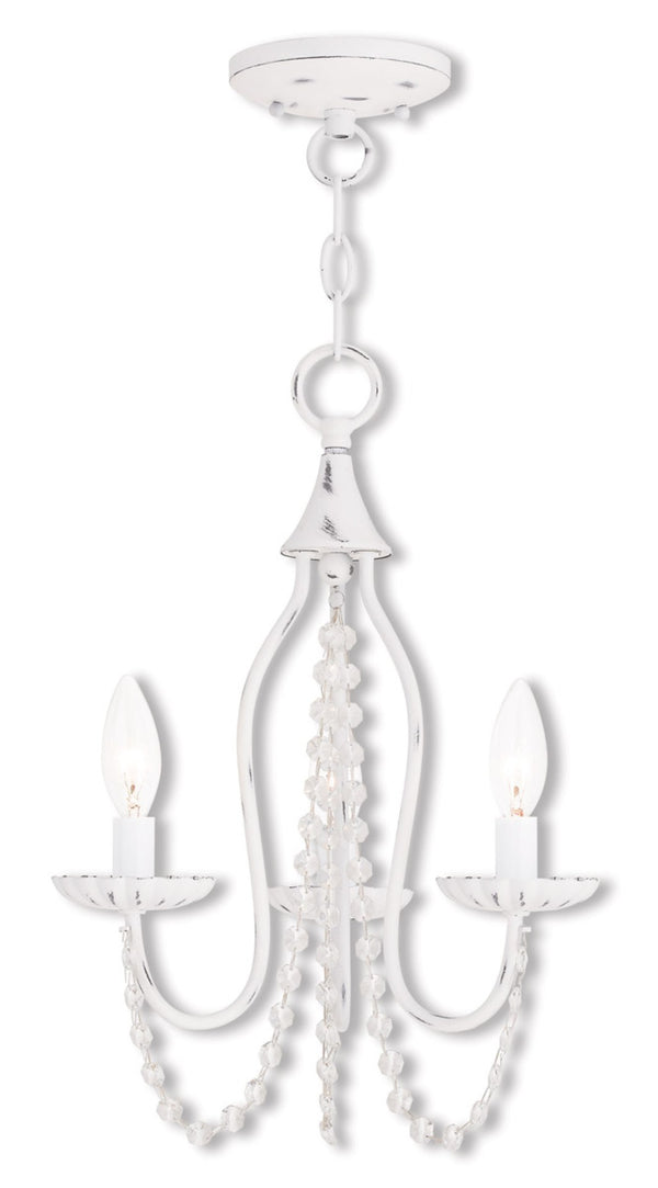 HomeRoots White Modern Dimmable Three-Light Metal Chandelier with Sleek Cylinder Shades for Elegant Spaces 687197