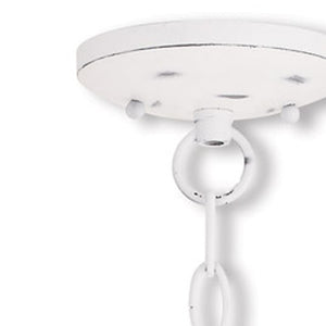 HomeRoots White Modern Dimmable Three-Light Metal Chandelier with Sleek Cylinder Shades for Elegant Spaces 687197