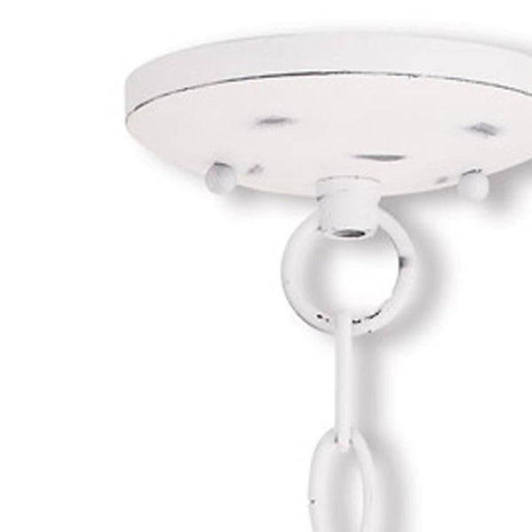 HomeRoots White Modern Dimmable Three-Light Metal Chandelier with Sleek Cylinder Shades for Elegant Spaces 687197