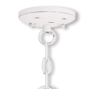 HomeRoots White Modern Dimmable Three-Light Metal Chandelier with Sleek Cylinder Shades for Elegant Spaces 687197