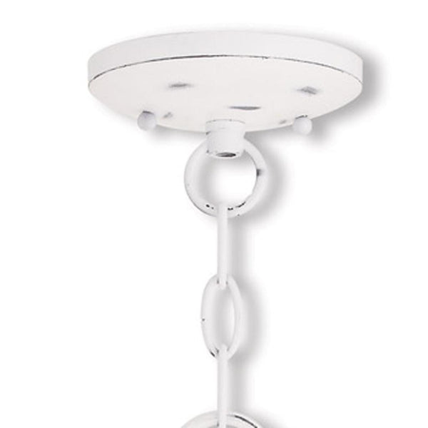 HomeRoots White Modern Dimmable Three-Light Metal Chandelier with Sleek Cylinder Shades for Elegant Spaces 687197