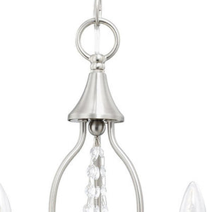 HomeRoots Three Light Dimmable Chandelier - Modern Cylinder Shades for Stylish Ambiance in Any Room 687198