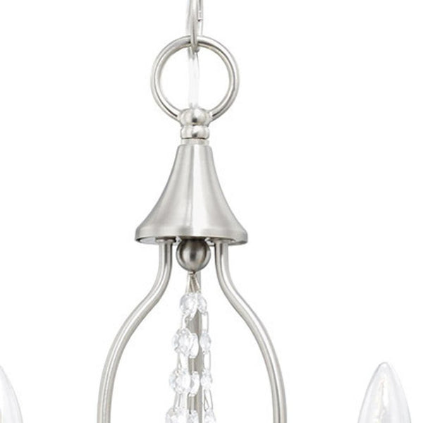 HomeRoots Three Light Dimmable Chandelier - Modern Cylinder Shades for Stylish Ambiance in Any Room 687198