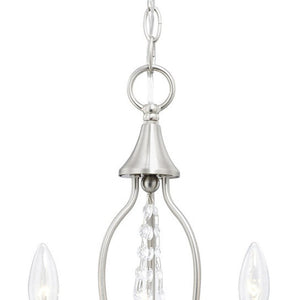 HomeRoots Three Light Dimmable Chandelier - Modern Cylinder Shades for Stylish Ambiance in Any Room 687198