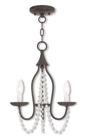 HomeRoots Bronze Dimmable Three-Light Chandelier with Unique Cylinder Shades – Modern Elegance for Any Room 687199