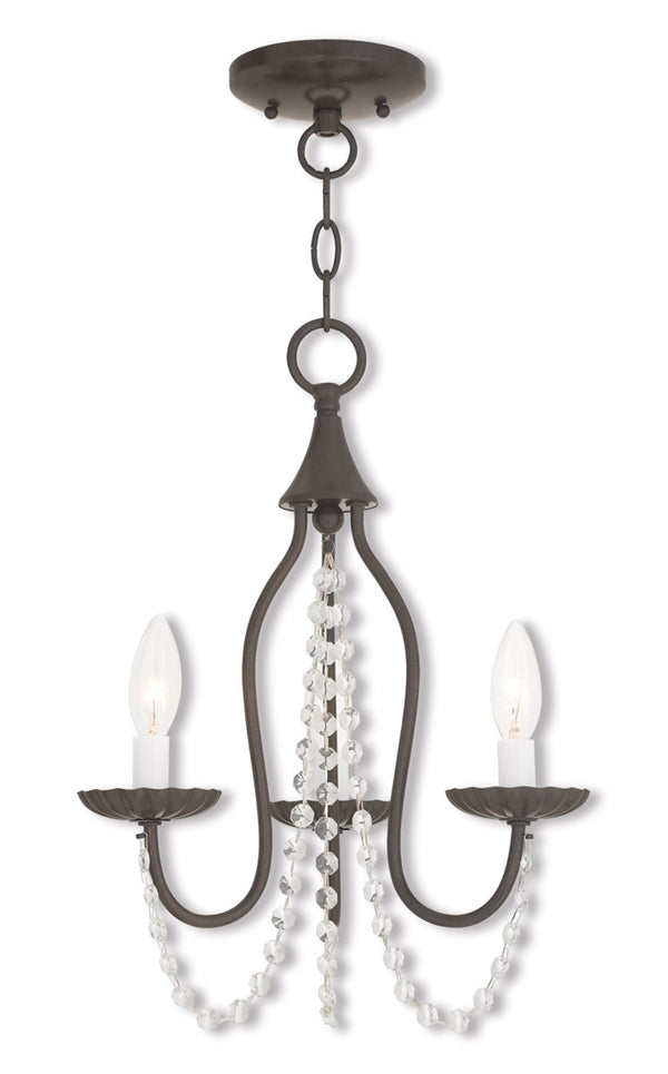 HomeRoots Bronze Dimmable Three-Light Chandelier with Unique Cylinder Shades – Modern Elegance for Any Room 687199