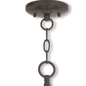 HomeRoots Bronze Dimmable Three-Light Chandelier with Unique Cylinder Shades – Modern Elegance for Any Room 687199