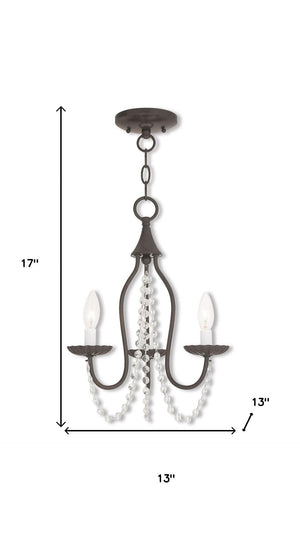 HomeRoots Bronze Dimmable Three-Light Chandelier with Unique Cylinder Shades – Modern Elegance for Any Room 687199