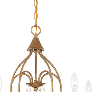 HomeRoots Five Light Dimmable Chandelier - Modern Steel Design with Adjustable Brightness for Elegant Spaces 687202