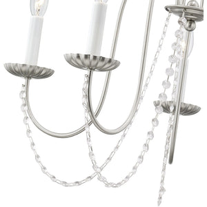 HomeRoots Five Light Dimmable Chandelier - Modern Cylinder Design for Stylish Illumination in Any Space 687204
