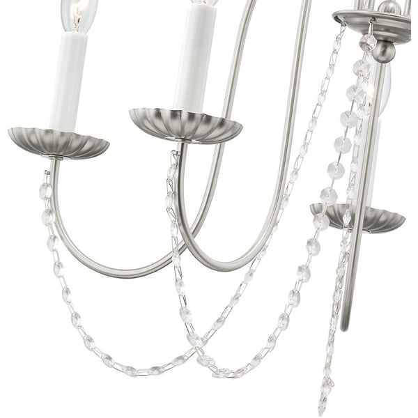 HomeRoots Five Light Dimmable Chandelier - Modern Cylinder Design for Stylish Illumination in Any Space 687204