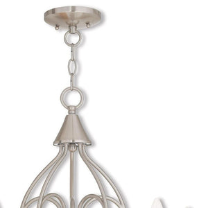 HomeRoots Five Light Dimmable Chandelier - Modern Cylinder Design for Stylish Illumination in Any Space 687204