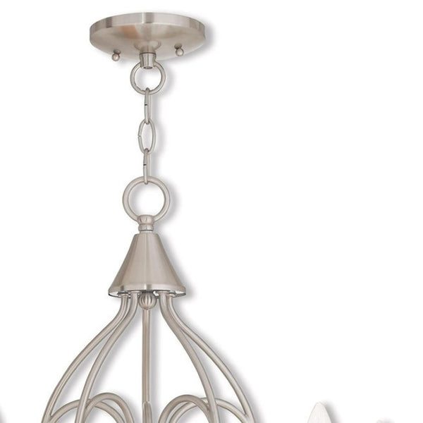 HomeRoots Five Light Dimmable Chandelier - Modern Cylinder Design for Stylish Illumination in Any Space 687204