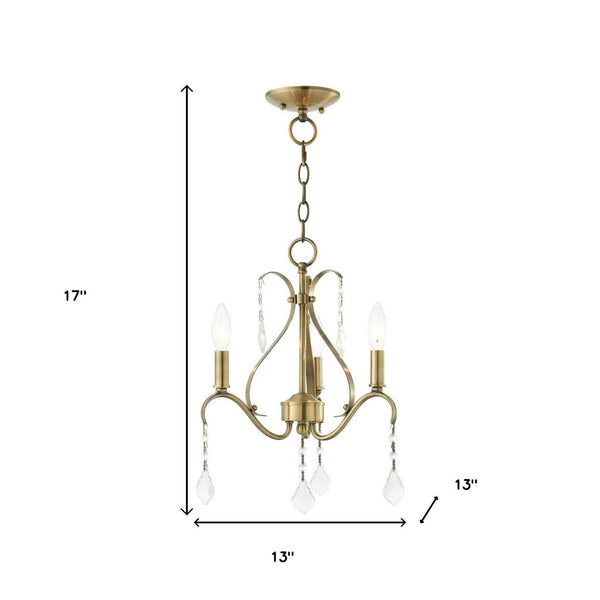 HomeRoots Three Light Dimmable Chandelier with Sleek Cylindrical Shades – Modern Steel Design for Any Space 687206