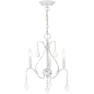 HomeRoots Three Light Dimmable Chandelier - Modern Cylindrical Steel Shades for Elegant Home Lighting Design 687207