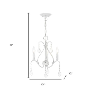 HomeRoots Three Light Dimmable Chandelier - Modern Cylindrical Steel Shades for Elegant Home Lighting Design 687207