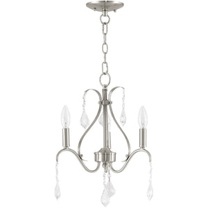 HomeRoots Three Light Dimmable Chandelier – Modern Cylinder Shades for Versatile Illumination in Any Space 687208